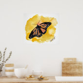 orange_（昆虫）オオカバマダラ、モナーク_butterfly ポスター (キッチン)