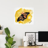 orange_（昆虫）オオカバマダラ、モナーク_butterfly ポスター (ホームオフィス)