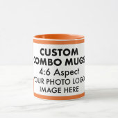 Orange 4:6 Landscape Photo Frame Custom Combo マグカップ (中央)