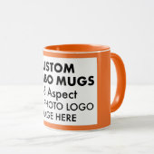 Orange 4:6 Landscape Photo Frame Custom Combo マグカップ (正面右)