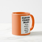 Orange 4:6 Portrait Frame 2 x Photo Custom Combo マグカップ (正面右)