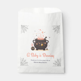 Orange A Baby is Brewing Halloween Baby Shower  フェイバーバッグ