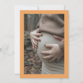 Orange A Little Boo Cute Halloween Baby Shower 招待状 (裏面)