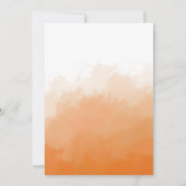 Orange A Little Wildflower On The Way Baby Shower 招待状 (裏面)