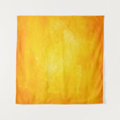 Orange abstract watercolor macro texture backgroun タペストリー (正面(横))