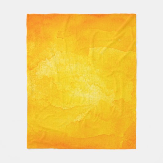 Orange abstract watercolor macro texture backgroun フリースブランケット (正面)