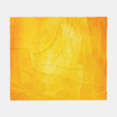 Orange abstract watercolor macro texture backgroun フリースブランケット (正面(横))