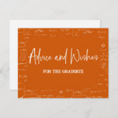 Orange Advice and Wishes for the Graduate  エンクロージャーカード (正面/裏面)