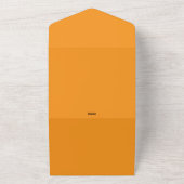 Orange All In One Wedding Invitation – Warm オールインワン招待状 (外側)