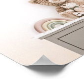 Orange Alphabet Capital Letters Teacher Kids Room ポスター (角)