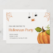 Orange and Beige Illustrative Happy Halloween (正面/裏面)