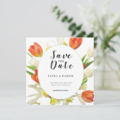 Orange and Beige Tulip Wedding セーブザデート (スタンド正面)