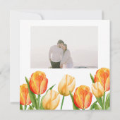 Orange and Beige Tulip Wedding セーブザデート (裏面)