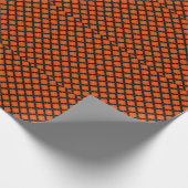 Orange and Black Argyle Pattern ラッピングペーパー (角)