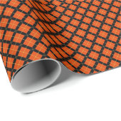 Orange and Black Argyle Pattern ラッピングペーパー (ロールコーナー)