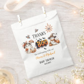 Orange and Black BOO Halloween Thank You フェイバーバッグ (クリップ留めされた状態)