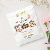 Orange and Black BOO Halloween Thank You フェイバーバッグ (封をした状態)