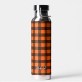 Orange and Black Checker ウォーターボトル (左面)