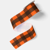 Orange and Black Checker サテンリボン (裏面)