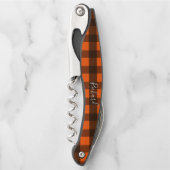 Orange and Black Checker ソムリエナイフ (正面)