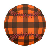 Orange and Black Checker 野球ボール (裏面)