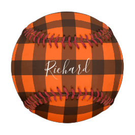 Orange and Black Checker 野球ボール