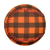 Orange and Black Checker 野球ボール (正面左)