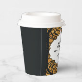 Orange and Black Gated Rose Princess Birthday  紙コップ (右)