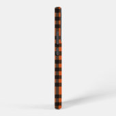 Orange and Black Plaid Checkered Pattern Samsung Galaxyケース (右側面)