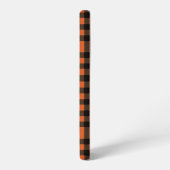 Orange and Black Plaid Checkered Pattern Samsung Galaxyケース (左側面)