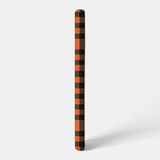 Orange and Black Plaid Checkered Pattern Samsung Galaxyケース (左側面)