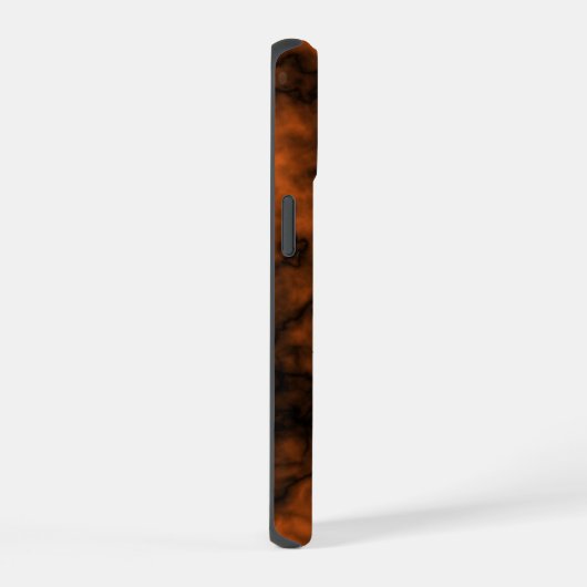 Orange and Black Smoke iPhone 15ケース (右側面)