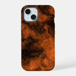 Orange and Black Smoke iPhone 15ケース