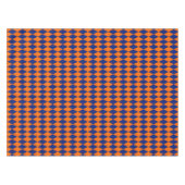 Orange and Blue Harlequin Checkered Design テーブルクロス (正面(横))