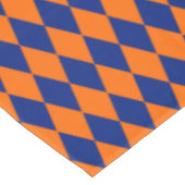 Orange and Blue Harlequin Checkered Design テーブルクロス (アングル)