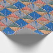 orange and blue quilt ラッピングペーパー (角)