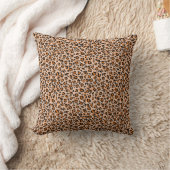 Orange and Brown Leopard Print クッション (ブランケット)