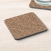 Orange and Brown Leopard Print コースター (左側)