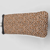 Orange and Brown Leopard Print ゴルフヘッドカバー (正面)