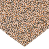 Orange and Brown Leopard Print ショートテーブルランナー (コーナー)