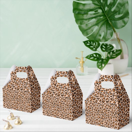 Orange and Brown Leopard Print フェイバーボックス (複数)