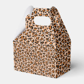 Orange and Brown Leopard Print フェイバーボックス (正面サイド)