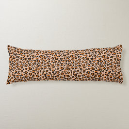 Orange and Brown Leopard Print ボディピロー