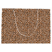 Orange and Brown Leopard Print ラージペーパーバッグ (裏面)