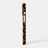 Orange and Brown Zigzag Pattern iPhone 16ケース (左側面)