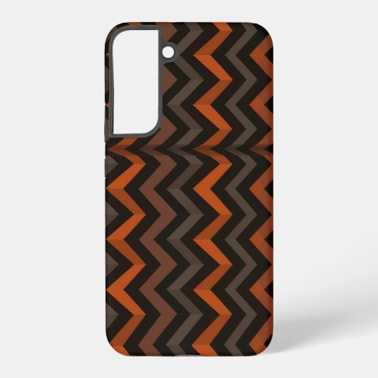 Orange and Brown Zigzag Pattern Samsung Galaxyケース (裏面)