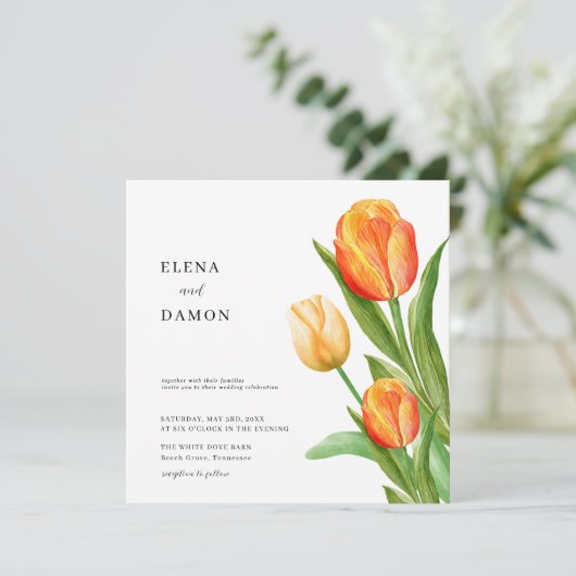 Orange and Cream Tulip Wedding セーブザデート (スタンド正面)