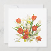 Orange and Cream Tulip Wedding セーブザデート (裏面)