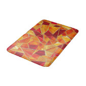Orange and gold Stained Glass Mosaic Pattern バスマット (アングル)