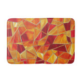 Orange and gold Stained Glass Mosaic Pattern バスマット (正面)